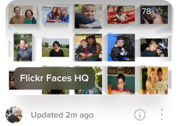 Flickr Faces HQ dataset visualization on Activeloop Platform